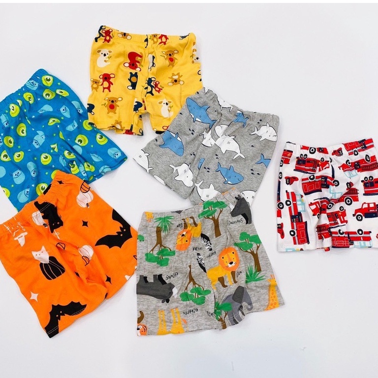 Set 2 Quần Đùi Bé Trai Bé Gái Chất Thun Cotton Bozip Từ 1 - 4 Tuổi MINTSCLOSET Mint's Closet - Q165