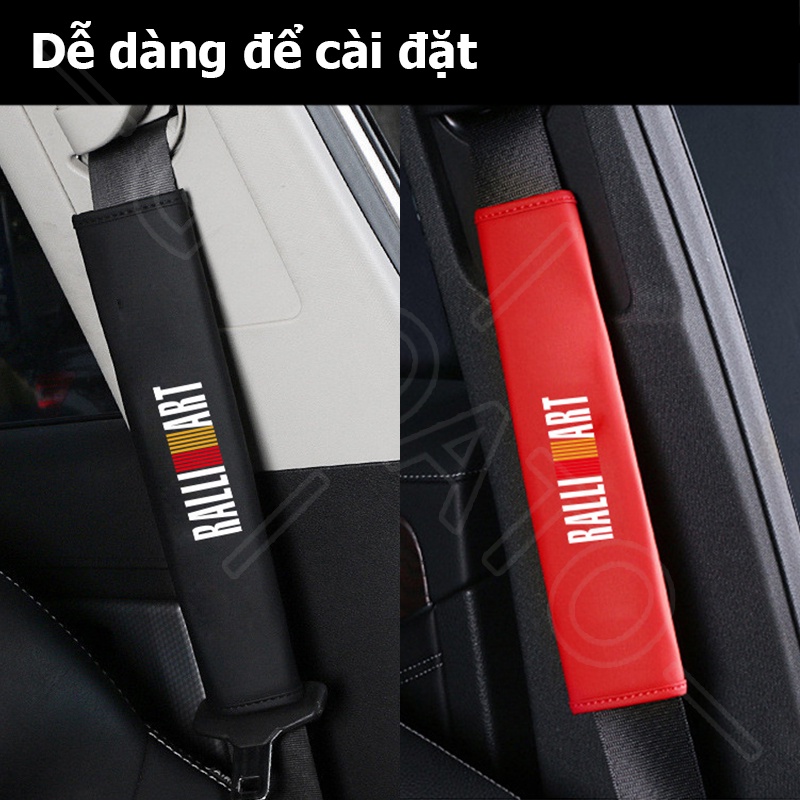 GTIOATO RALLIART Da DâY Đai An ToàN Ô Tô CàI DâY An ToàN Ô Tô BọC DâY An ToàN Xe HơI Phụ KiệN Ô Tô Trang Trí Oto Phụ KiệN BêN Trong Ô Tô Cho Mitsubishi Xpander Attrage Outlander Mirage Triton Pajero Xpander Cross