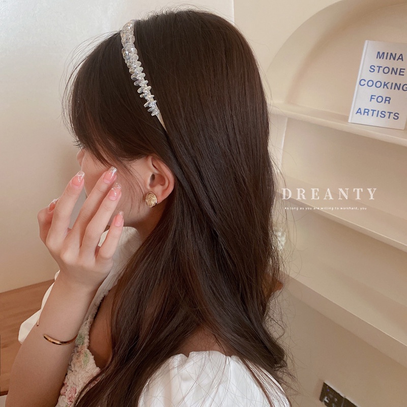 Băng Đô Đính Kim Cương Giả Phong Cách ins Mới Siêu Cổ Tích Niche De