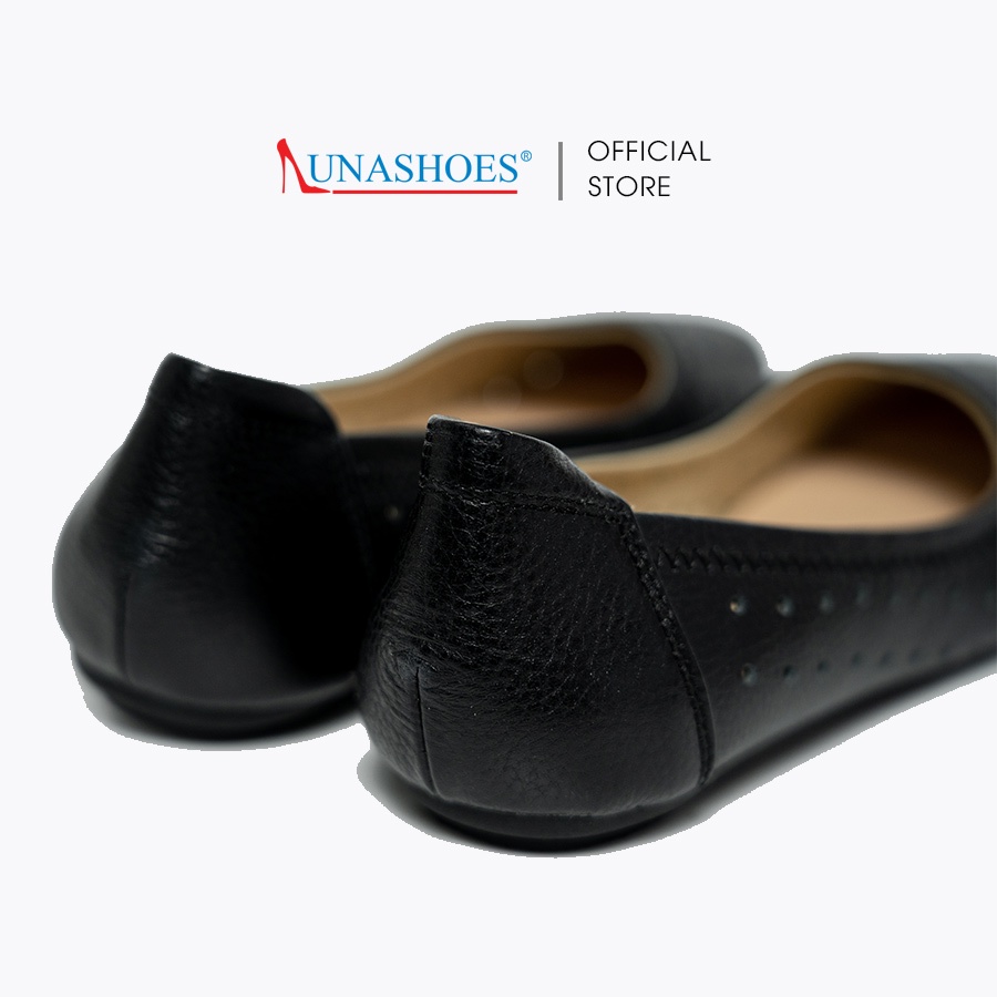 Giày bệt nữ mũi tròn đế bằng búp bê Lunashoes (1082) da thật cao cấp bảo hành 24 tháng