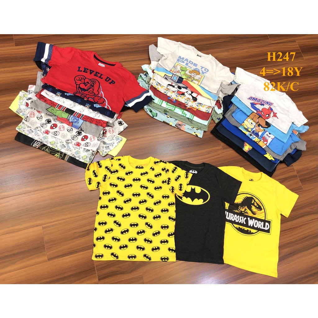Mã H247: Áo bé trai cotton dư xịn nhiều hãng xuất dư xịn đẹp.