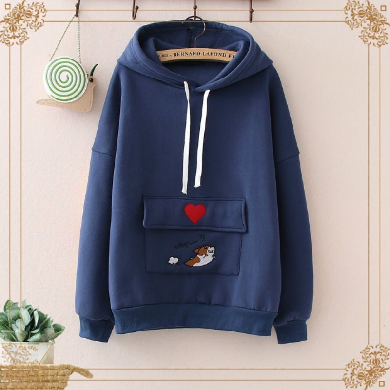❤❤Áo khoác hoodie nỉ chần bông❤ phối tui siêu hot
