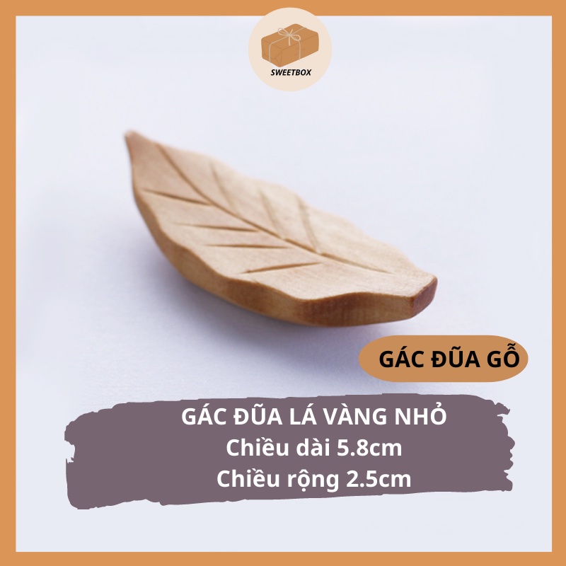 Gác Đũa Gỗ - Gác Bút Cọ Vẽ Phong Cách Nhật Bản Hình Lá Hình Cá -Dụng Cụ Bàn Ăn Chụp Hình Sản Phẩm