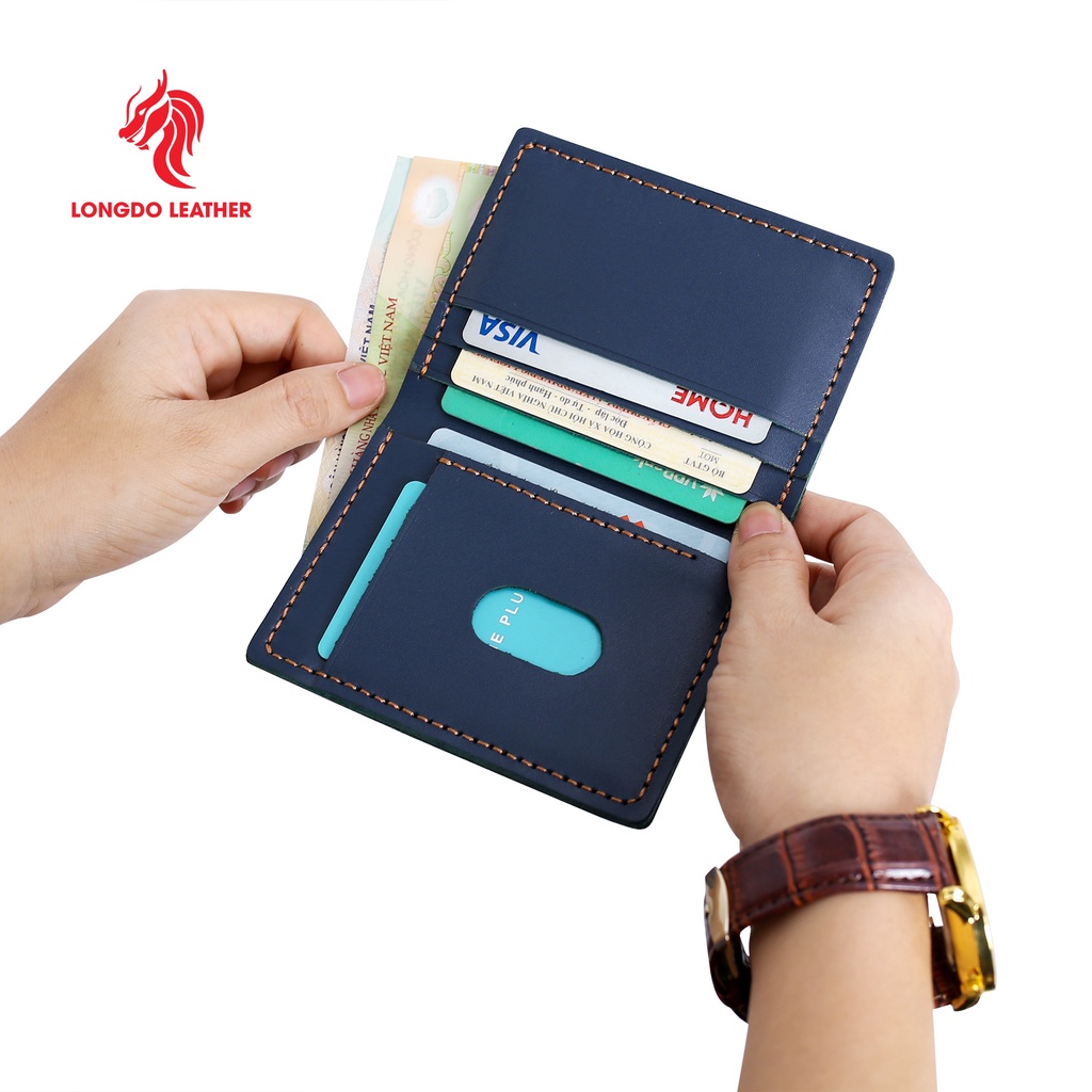 Ví da nam dáng đứng cao cấp - Cam kết 100% da bò thật - Bảo hành 5 năm - Thương hiệu uy tín Longdo Leather - BD04