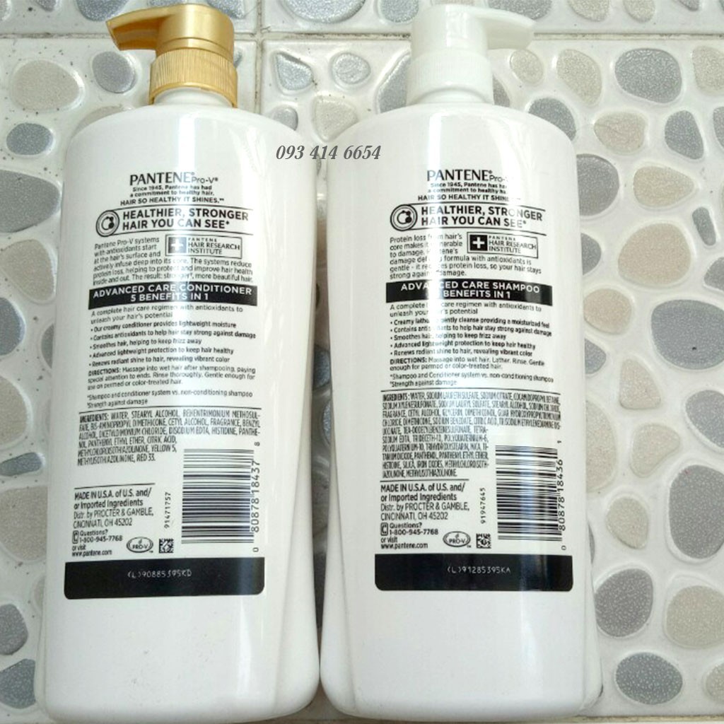 DẦU GỘI / DẦU XẢ MỸ PANTENE PRO V ADVANCED CARE 5IN1 SHAMPOO 1.13L