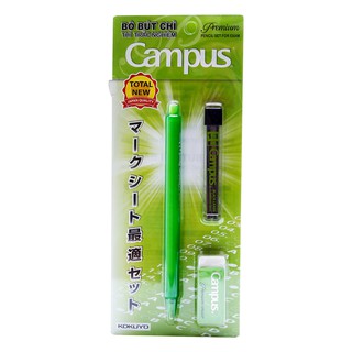 Bộ bút chì trắc nghiệm Campus - PREMIUM (Gồm 1 bút, 1 hộp ngòi và 1 gôm Premium)