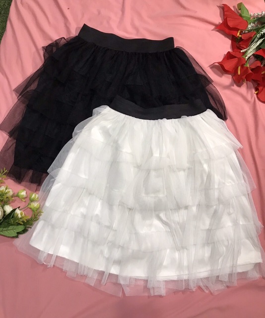 Chân váy lưới 4 tầng siêu xinh (fom ngắn)