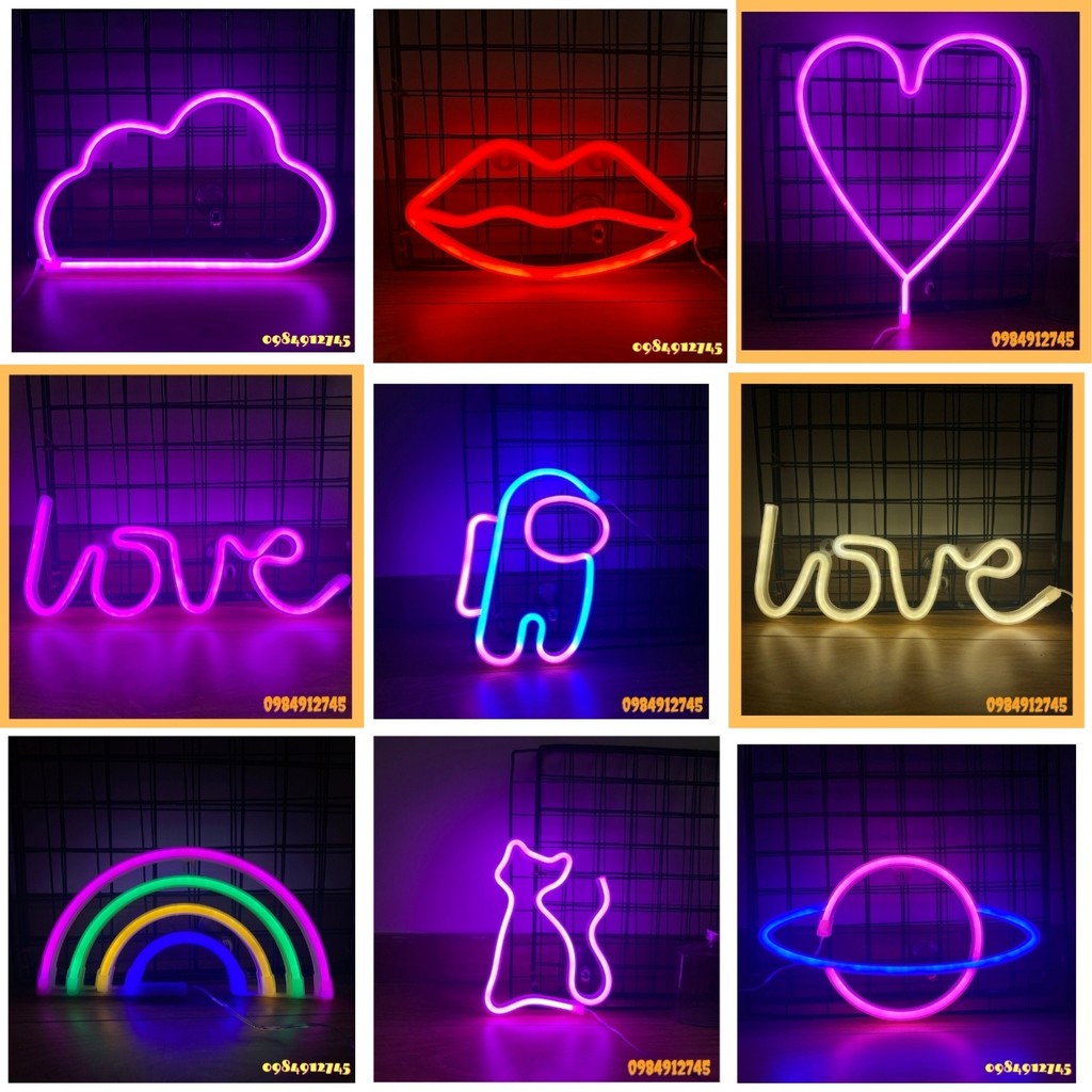 Đèn Led Neon Trang Trí - Decor Phòng Ngủ - Hàng Cao Cấp