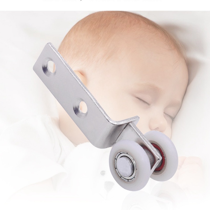 Set 10 Ròng Rọc Kim Loại Với Hai Bánh Xe Nhựa Cho Cửa Sổ / Tủ Quần Áo