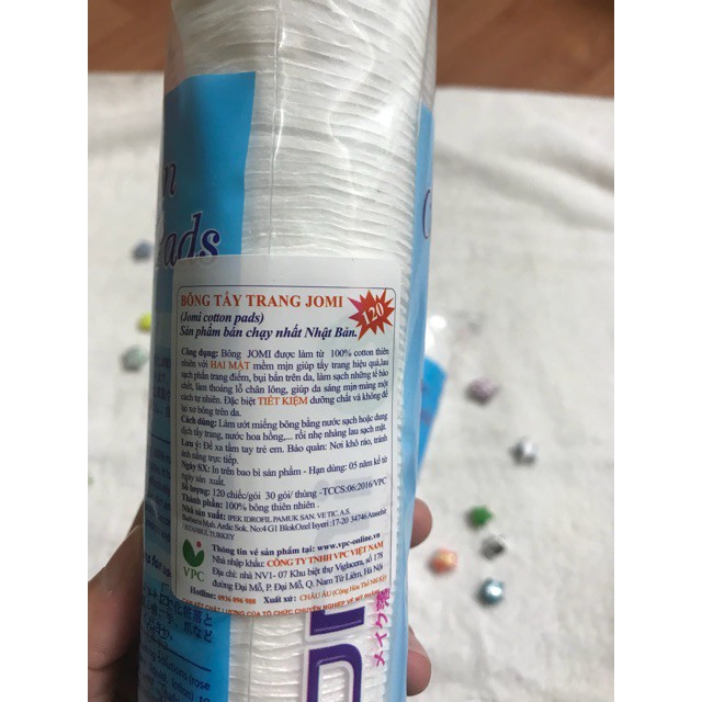 Bông tẩy trang Jomi 120 miếng Chính hãng | BigBuy360 - bigbuy360.vn