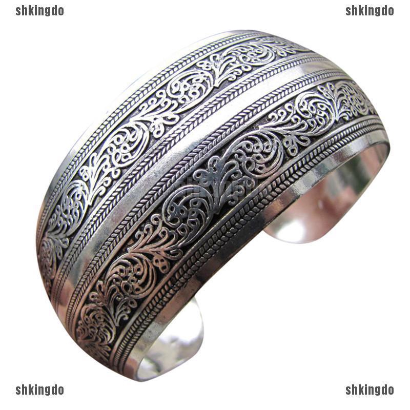 THINH Vòng Tay Mạ Bạc Kiểu Dáng Tây Tạng