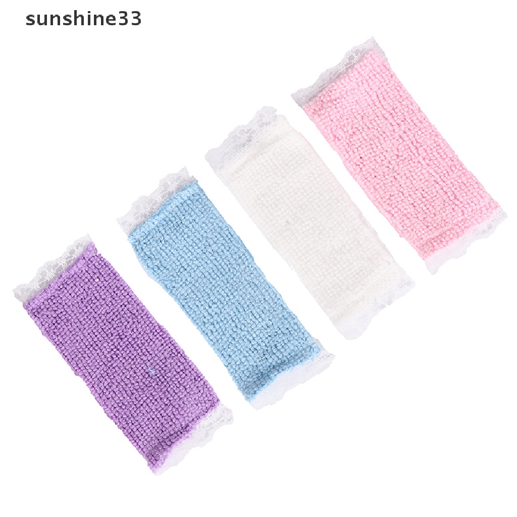 SU 1:12 Dollhouse Miniature Bathroom Towel Bath Towel Model Toy Doll House Decor n