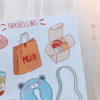 Bullet journal sticker - Du lịch 1