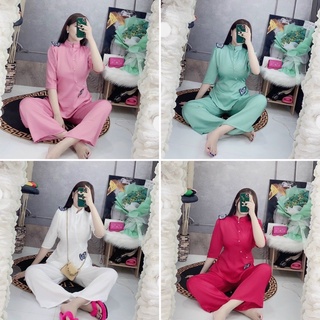 Bộ lam vải satin tuyết nhung cao cấp - mianhhouse