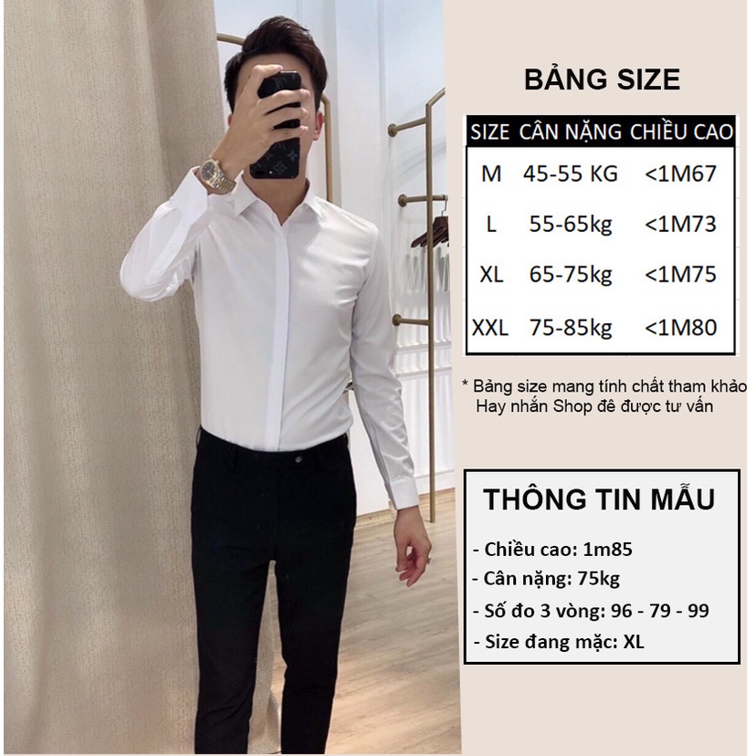 Áo Sơ Mi Nam Azila Dài Tay Công Sở Cao Cấp, Chất Vải Lụa Nến Co Giãn Hàng Hôp Cổ Cứng