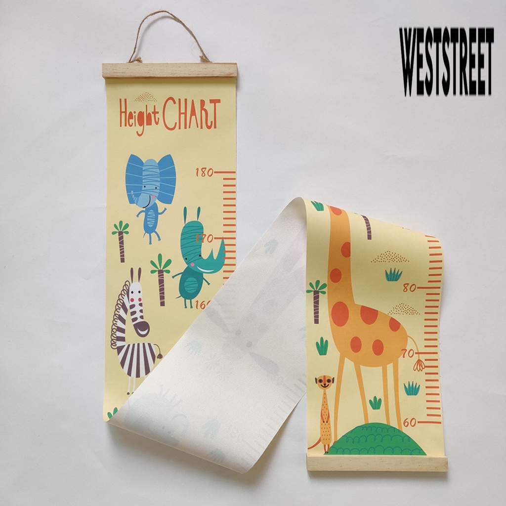 Thước Đo Chiều Cao Bằng Gỗ Thiết Kế Hoạt Hình Treo Tường Dành Cho Trẻ Em