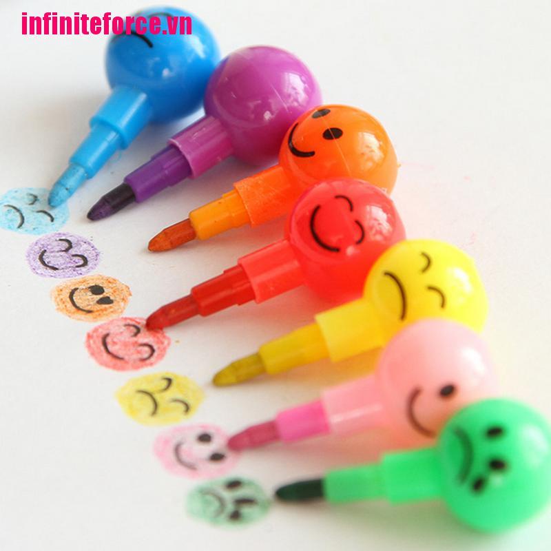 1 Bộ Sáp 7 Màu Họa Tiết Hoạt Hình Vui Nhộn