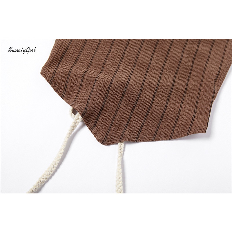 Áo Tank Top Hai Dây Rút Màu Trơn Thời Trang Gợi Cảm 2022 Dành Cho Nữ