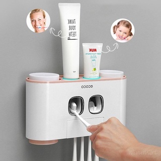 Nhả kem đánh răng cao cấp tự động ECOCO - tặng kèm 4 cốc