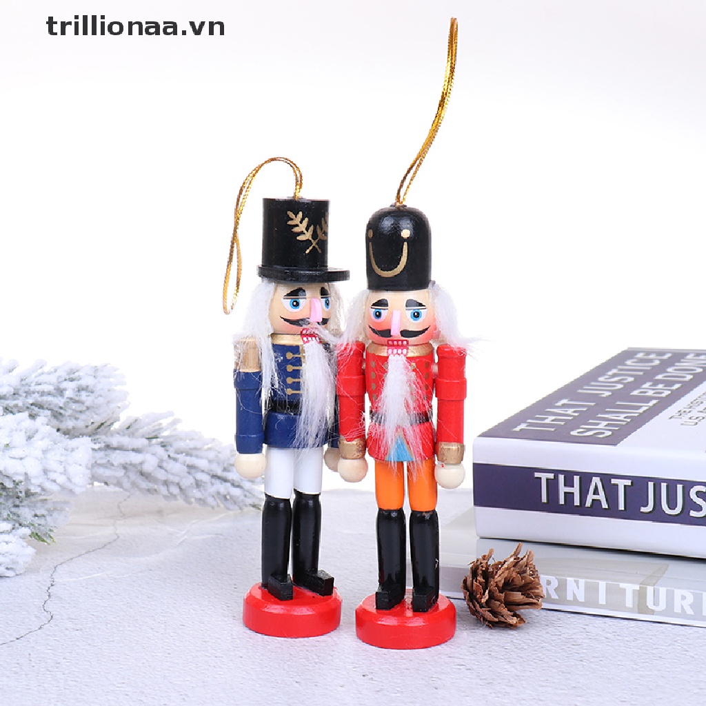 1 Con Rối Gỗ 12cm Trang Trí Giáng Sinh Năm Mới