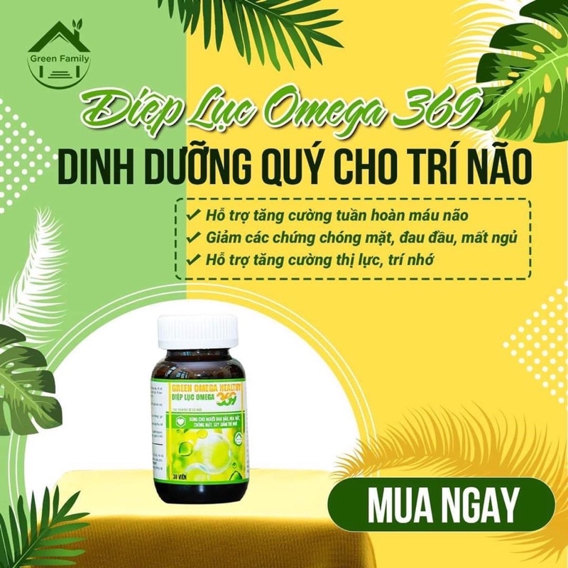 Diệp Lục Omega 369 Green Family Omega Healthy Bổ Mắt