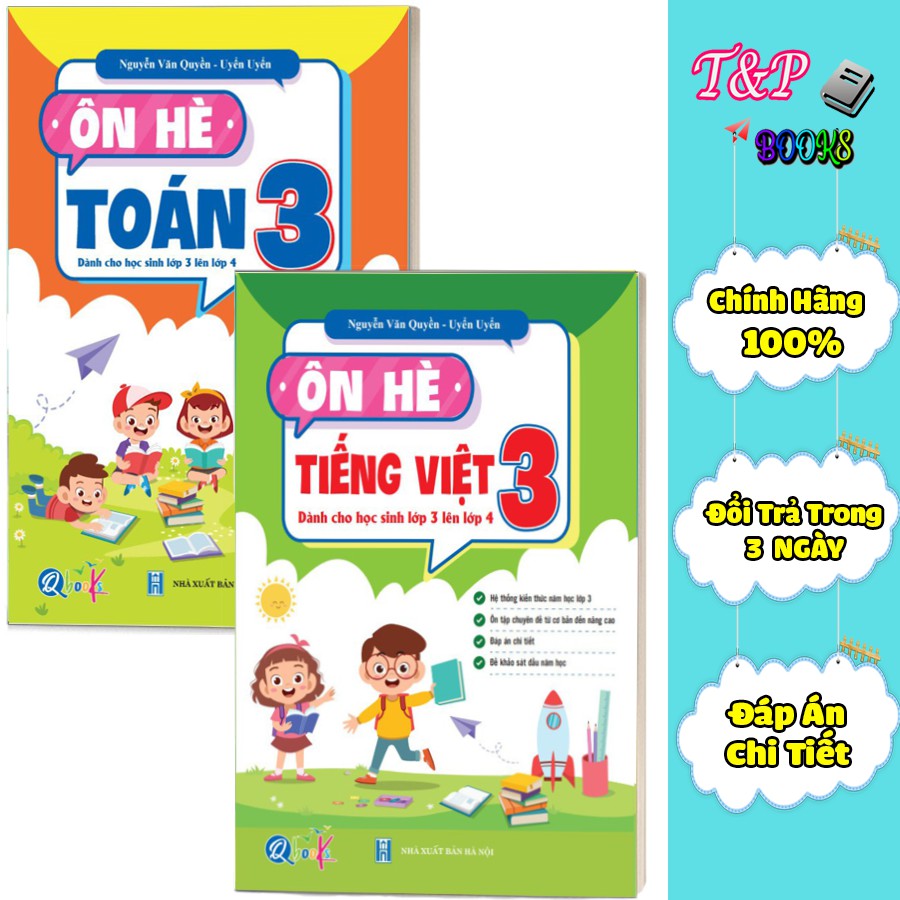 [Mã BMLTA50 giảm 50K đơn 150K] Sách - Combo Ôn Hè Toán và Tiếng Việt 3 - Dành cho học sinh lớp 3 lên lớp 4 (2 cuốn)