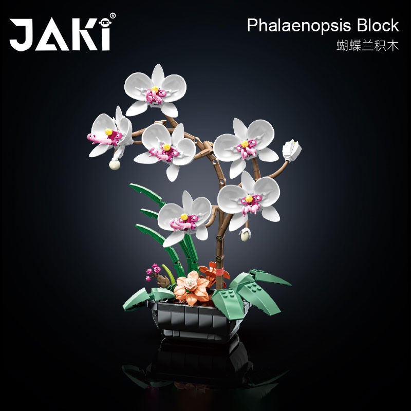 Đồ Chơi Lắp Ráp Chậu Hoa / Chậu Hoa Để Bàn Trang Trí jaki jaki Phalaenopsis