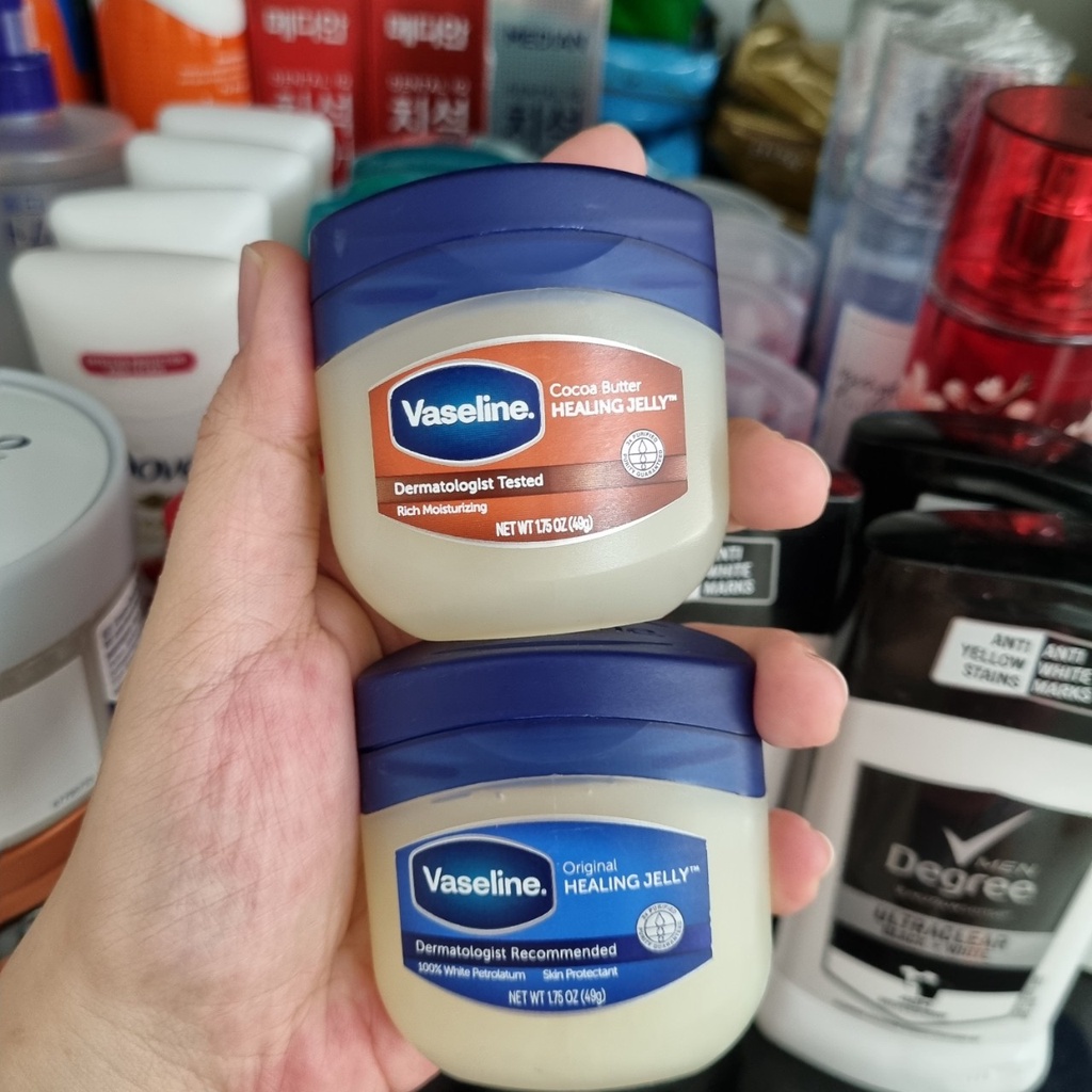 Sáp Vaseline Mỹ dưỡng ẩm Pure Petroleum Jelly Original  / Vaseline cacao 49g