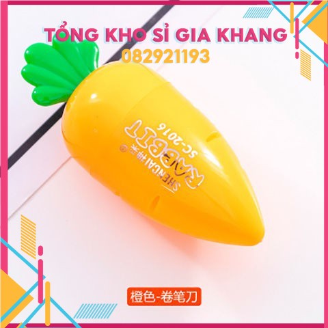 sp287 Gọt bút chì hình củ cà rốt dễ thương nhiều màu