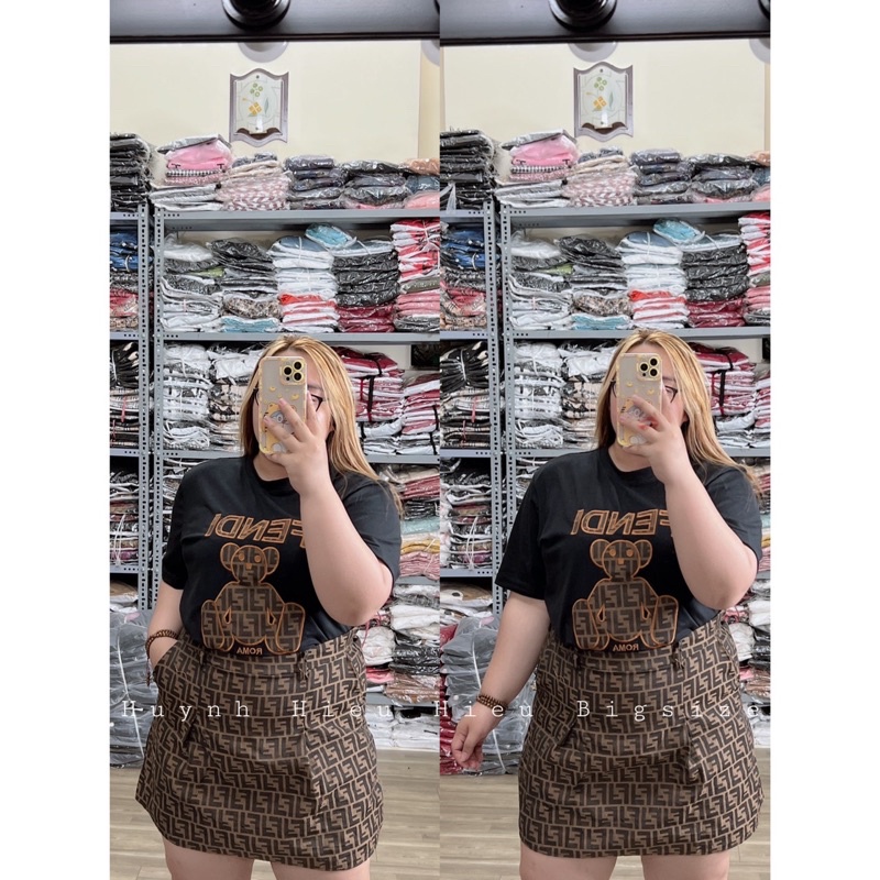 bigsize - ❤️🔱 SET GẤU NÂU CHÂN VÁY GẤM 🔱❤️