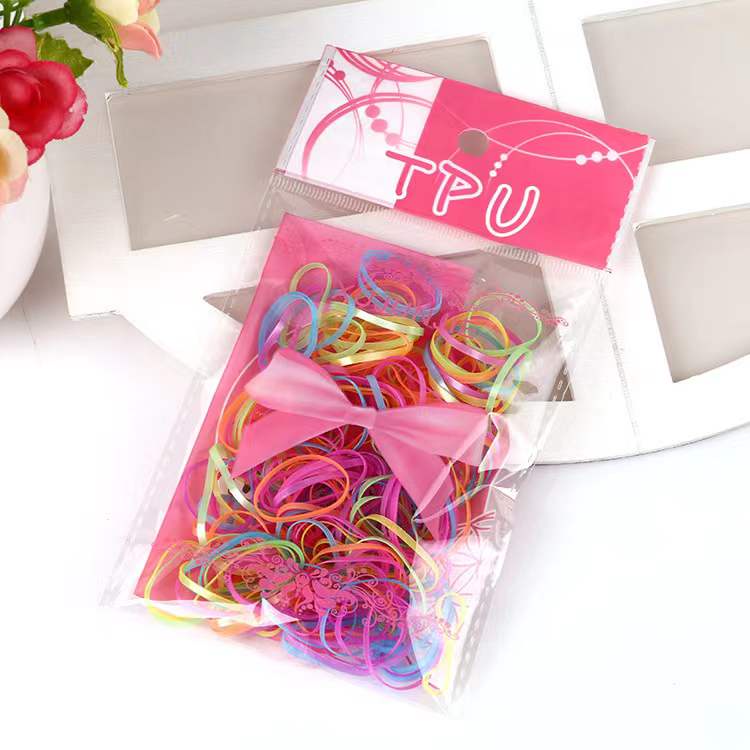 Set 100 Dây Thun Cột Tóc Nhiều Màu Thời Trang Cho Nữ