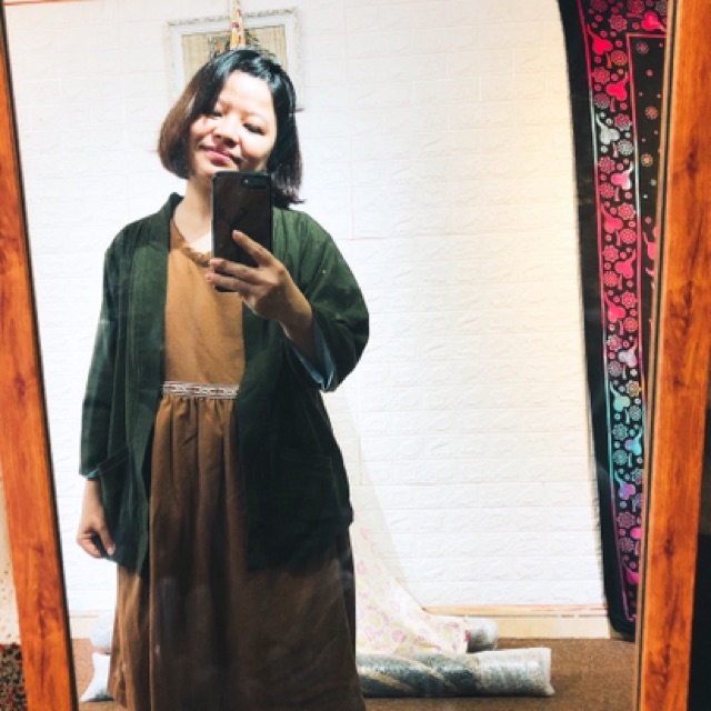 Áo khoác Kimono Linen 2 lớp linen thiết kế đẹp cao cấp