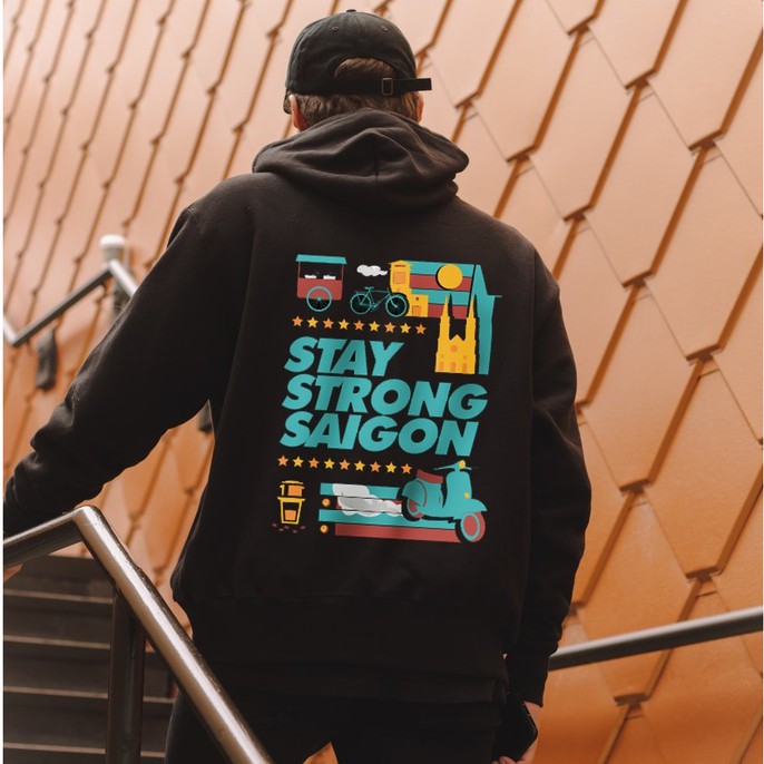 Áo Hoodie Đôi Form Rộng Chất Nỉ Bông Cotton Dày Dặn SAIGON kèm ảnh thật | BigBuy360 - bigbuy360.vn