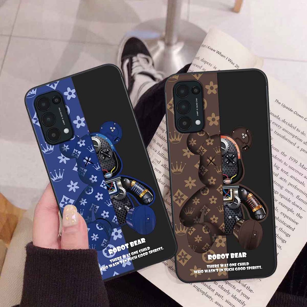 Ốp Oppo Reno5 4G / Reno5 5G / Reno 5 bear brick, gấu đáng yêu, dễ thương