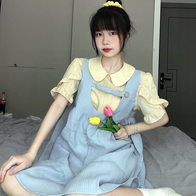 Đầm Yếm Dáng Rộng Xinh Xắn Dành Cho Nữ đầm bầu váy nữ váy bé gái váy dài chân váy dài váy nữ chân váy dài | BigBuy360 - bigbuy360.vn