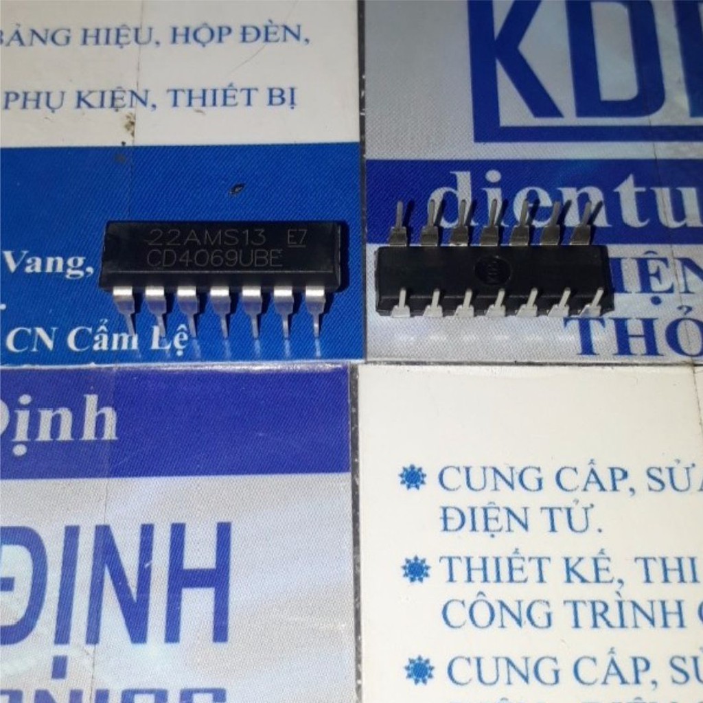 10 con CD4069 CD4069UBM CD4069BM DIP-14 IC 6 cổng đệm đảo kde4339