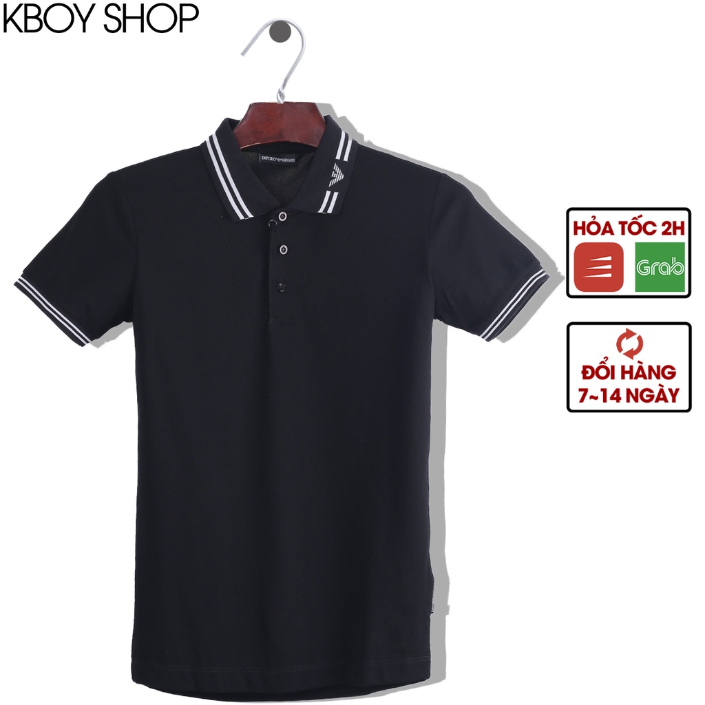 Áo thun/phông nam Cổ bẻ - 3 màu Xanh đỏ đen - Mềm mịn,thoáng mát,thấm hút co giãn tốt,không xù,bền màu -EA810 | BigBuy360 - bigbuy360.vn