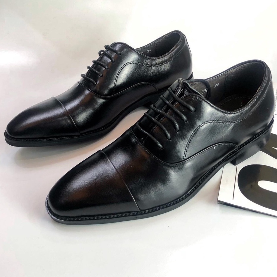 Giày da nam cao cấp ERMAND đế phíp gỗ da bò thật bảo hành 1 năm dáng oxford cổ điển - Mã T169