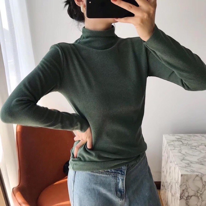 Áo giữ nhiệt cổ 3 phân xuất Nhật ( Túi zip)