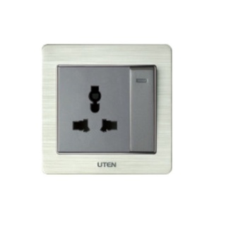 Bộ công tắc 1 chiều và ổ cắm 3 chấu uten v6.0gk11z13/n