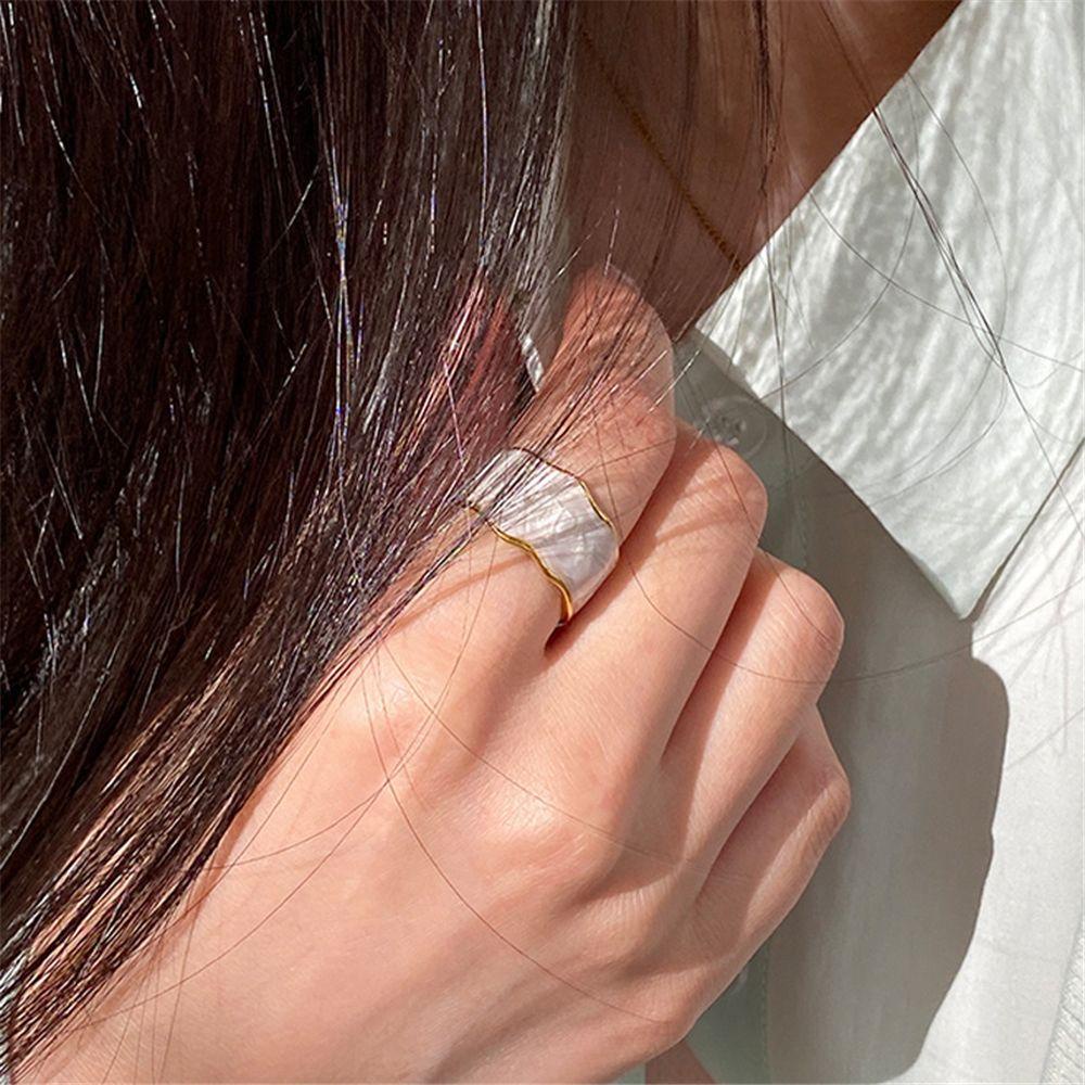 SUMU Nhẫn Cưới Thiết Kế Hở Phong Cách Cổ Điển Cho Nữ