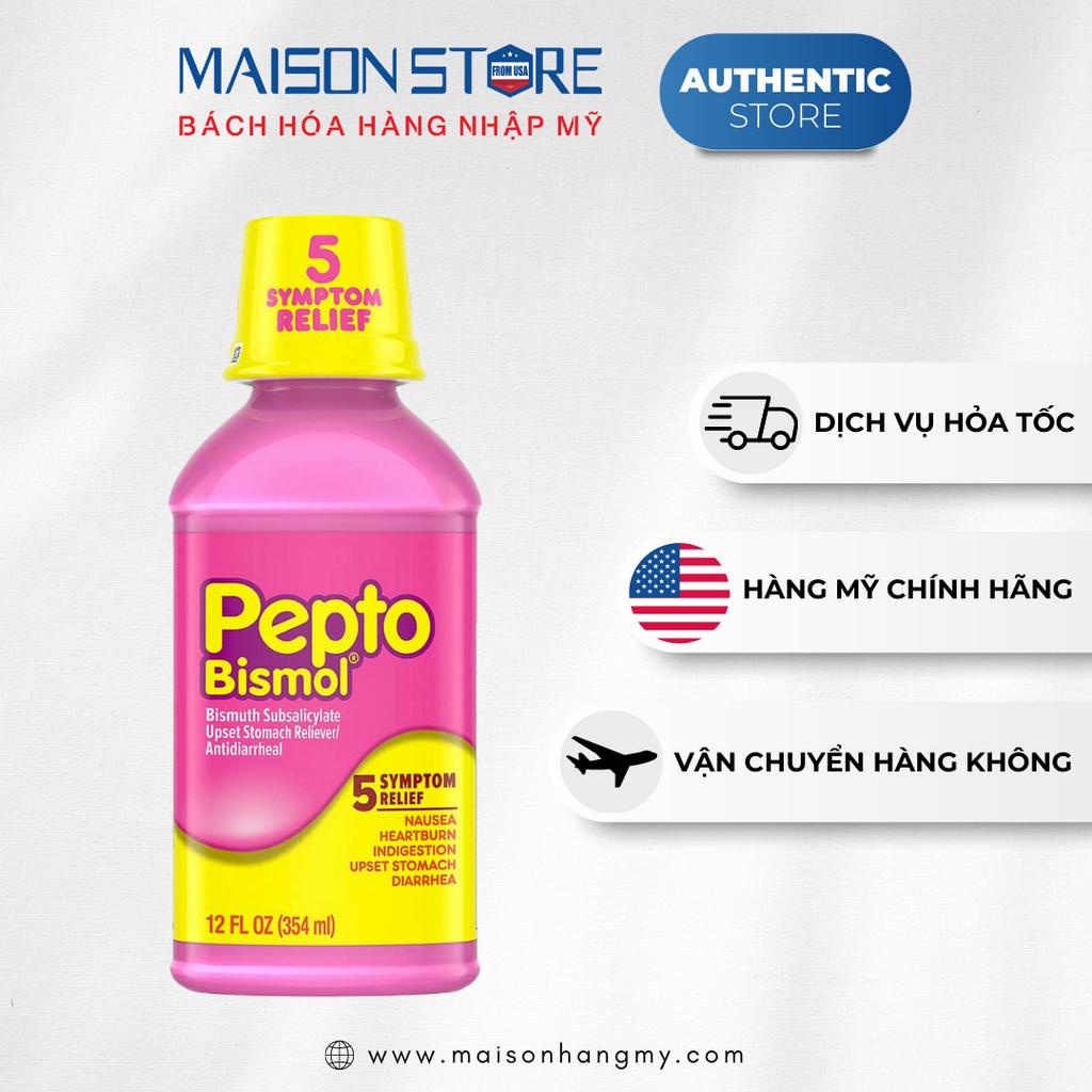 DUNG DỊCH HỖ TRỢ 5 TRIỆU CHỨNG DẠ DÀY PEPTO BISMOL  - Hàng Nhập USA Chính Hãng