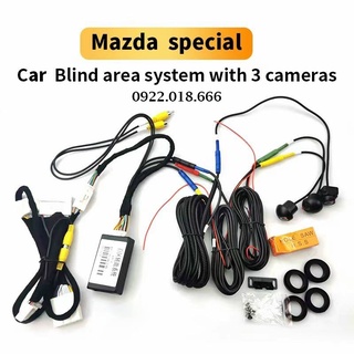 Bộ 3 camera tích hợp zin và giữ nguyên camera lùi vào màn hình nguyên bản xe mazda 2016 - 2023