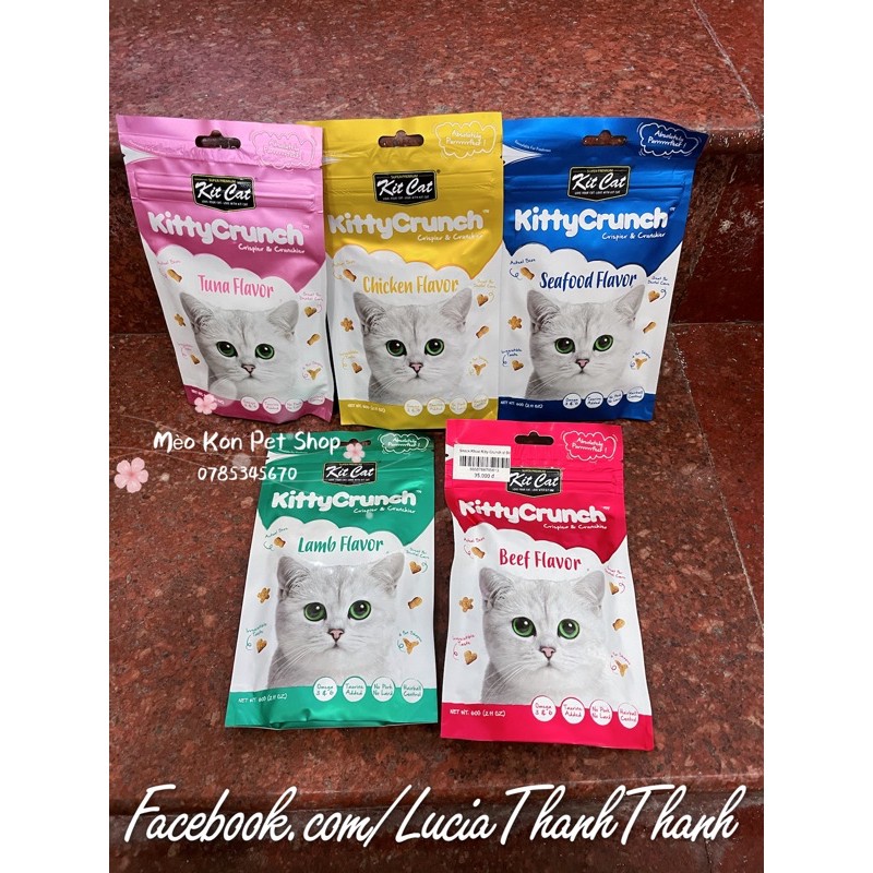 Snack cho mèo KitCat KittyCrunch gói 60 gr