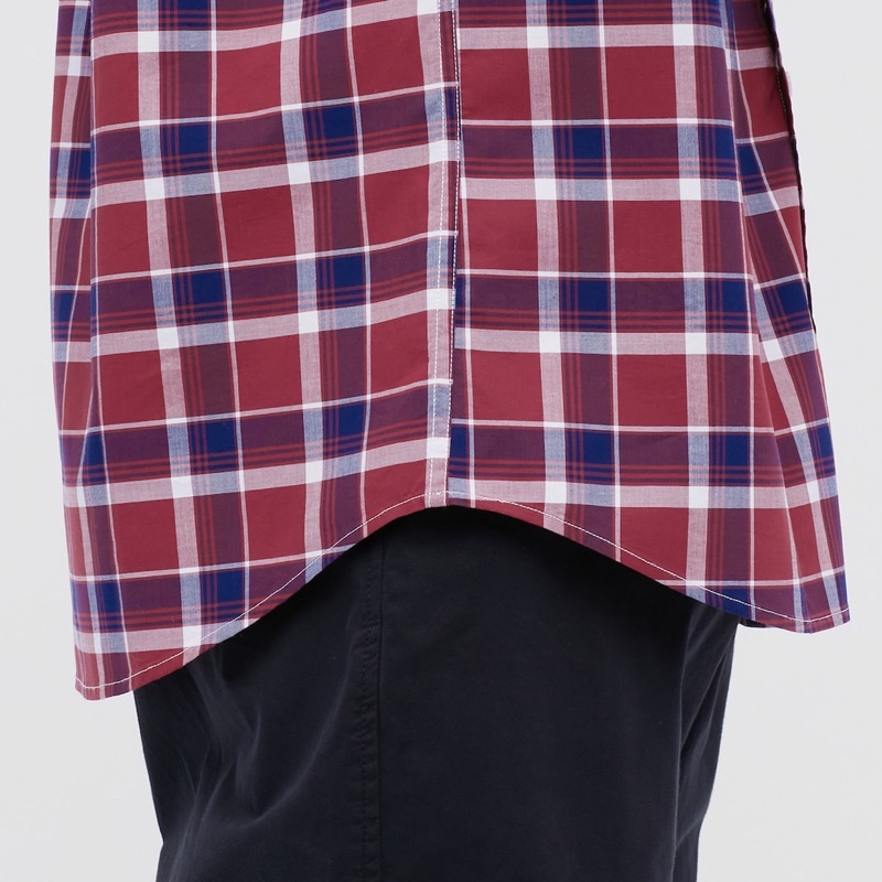 Áo sơ mi nam cộc tay kẻ caro thời trang của Uniqlo