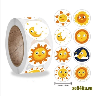 Cuộn 500 Miếng Dán Mặt Cảm Ơn Happy Face Roll up xo94itu
