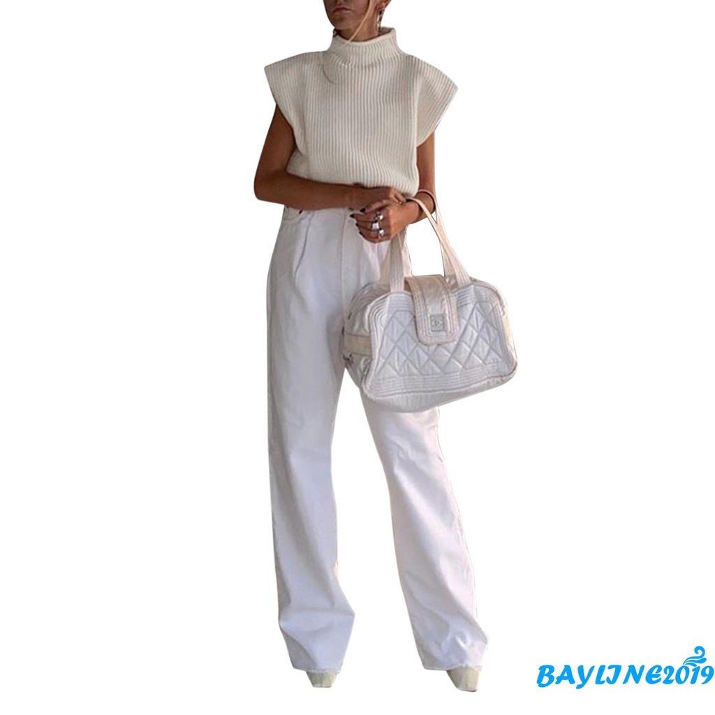 Áo Len Nữ Tay Ngắn Cổ Cao Thời Trang