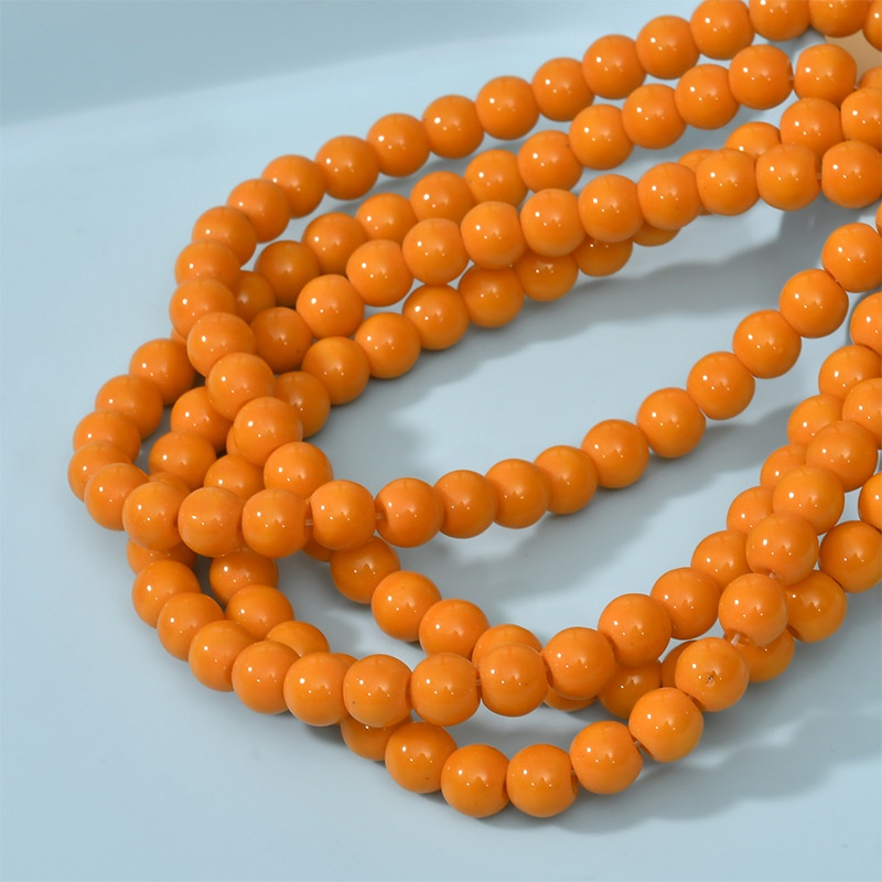 Túi 50 Hạt Đá Ngọc Bích 8mm Màu Sắc Xinh Xắn Dùng Làm Trang Sức Thủ Công