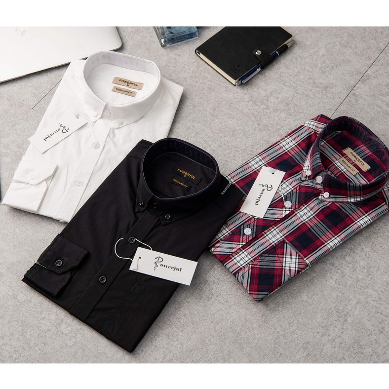 Áo sơ mi cao cấp,100% cotton,màu đen | BigBuy360 - bigbuy360.vn