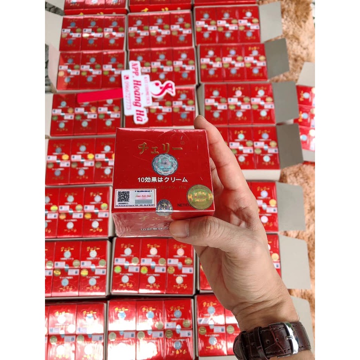 Kem hoa anh đào nhật bản tem tròn hàng chính hãng
